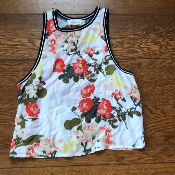 Abercrombie + Fitch Floral Printed Crop Top XS - Picture 1 of 7